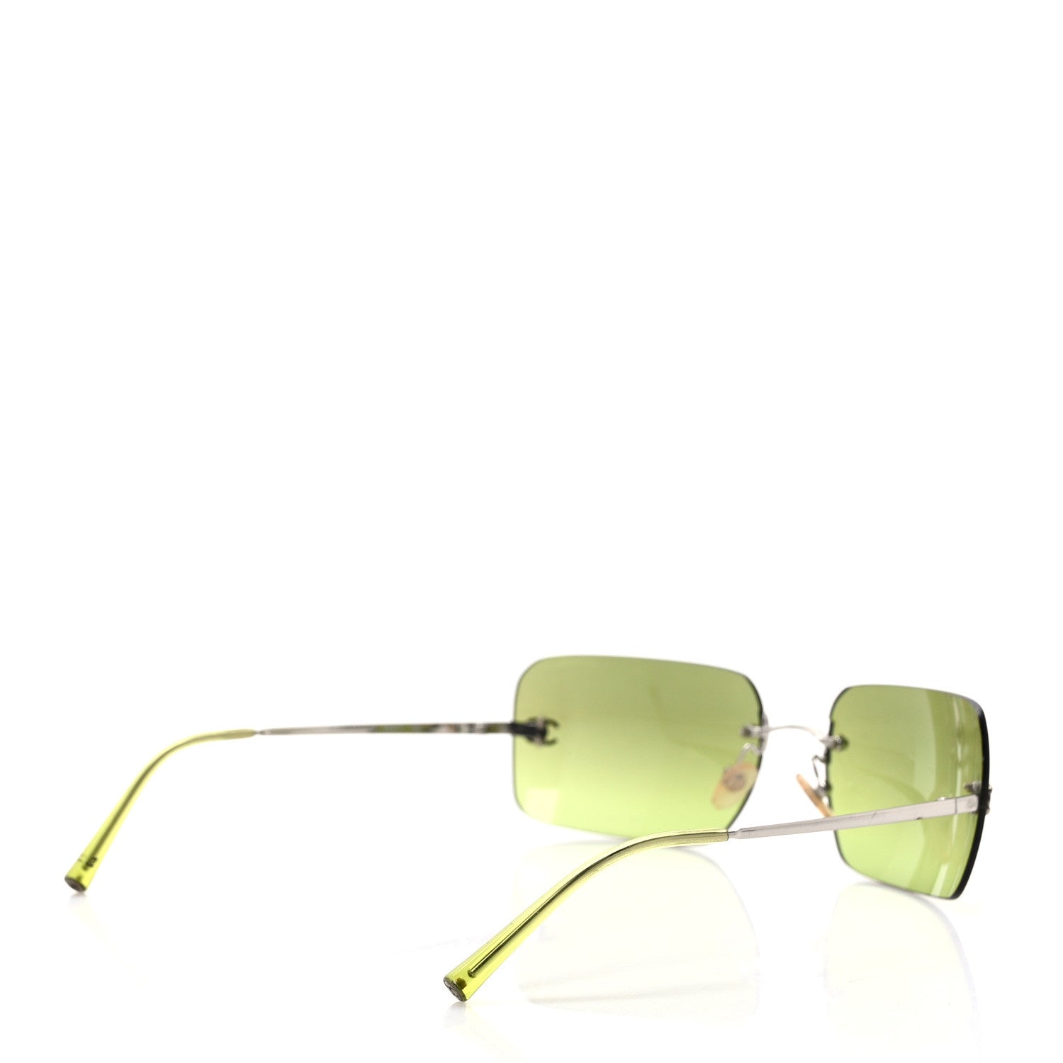 Chanel Crystal CC Logo Sunglasses 4017-D Green 3 of 7