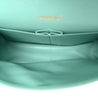 Chanel Caviar Quilted Jumbo Double Flap Light Green 5 of 10
