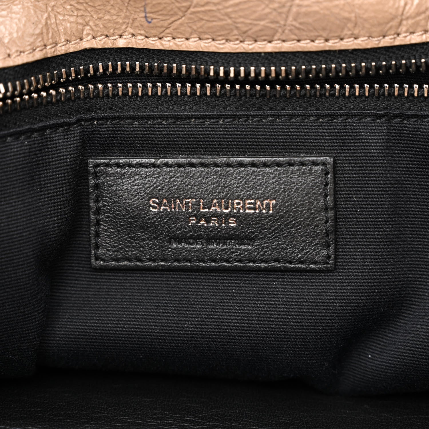 Saint Laurent Crinkled Calfskin Matelasse Monogram Large Niki Chain Satchel Light Taupe 6 of 19