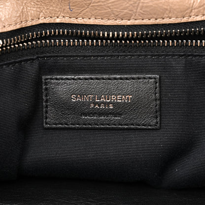 Saint Laurent Crinkled Calfskin Matelasse Monogram Large Niki Chain Satchel Light Taupe 6 of 19