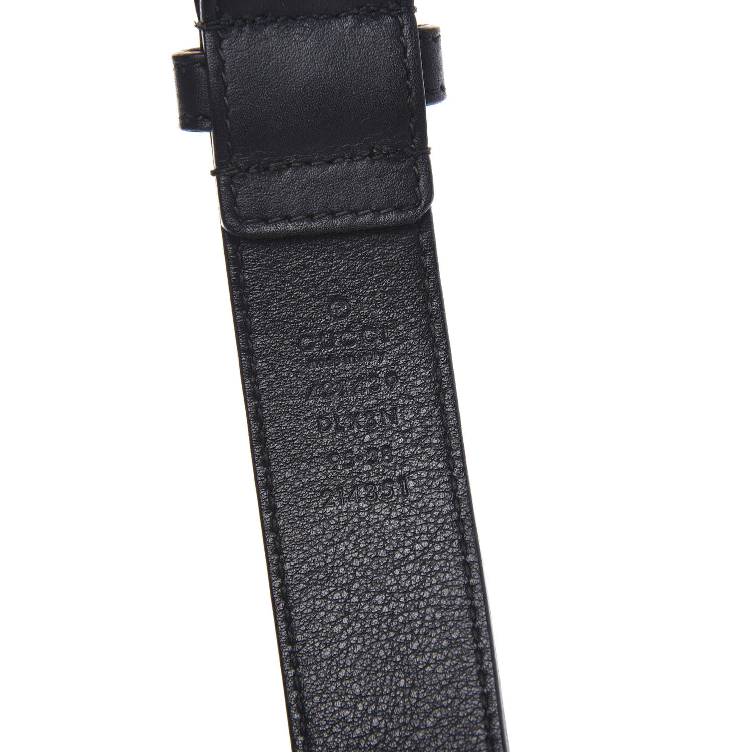 Gucci Calfskin Studded Web Belt 95 38 Black 3 of 5