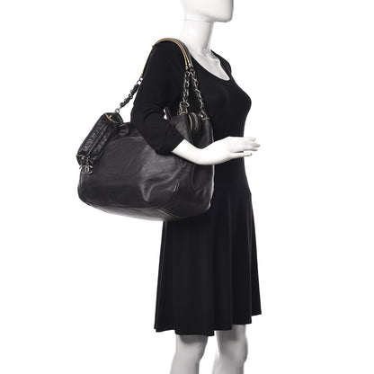 Chanel Lambskin Large Edgy Hobo Black 2 of 14