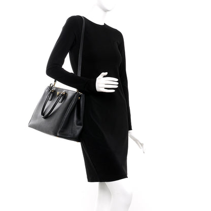 Prada Saffiano Large Galleria Double Zip Tote Black 2 of 8