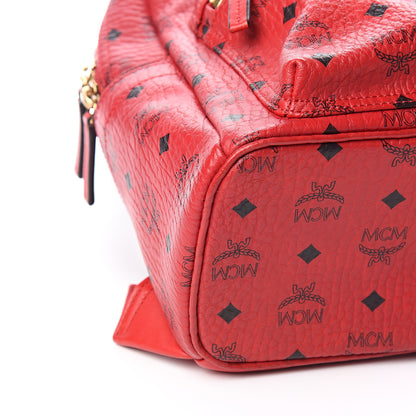 MCM Visetos Small Stark Backpack Ruby Red 7 of 9