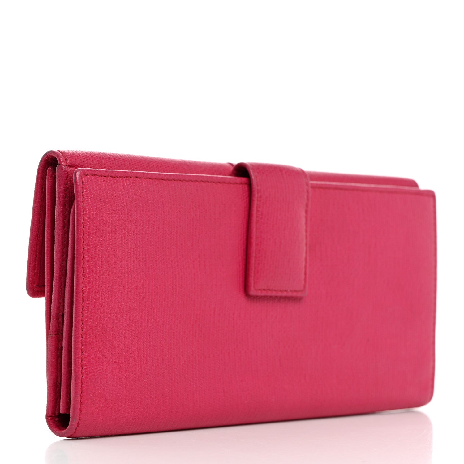 Saint Laurent Calfskin Classic Y Ligne Wallet Fuchsia 3 of 14