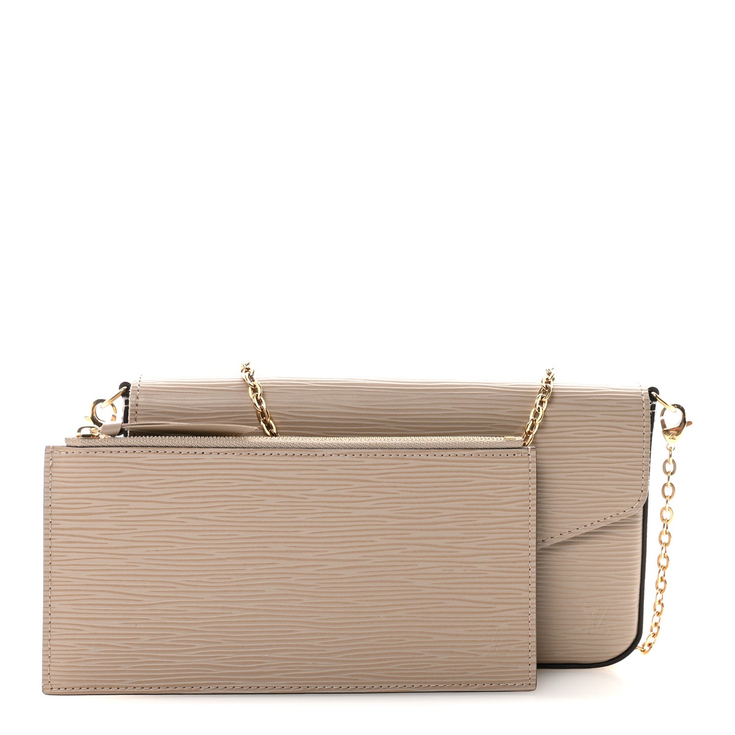 Louis Vuitton Epi Felicie Pochette Chain Wallet Galet 3 of 11