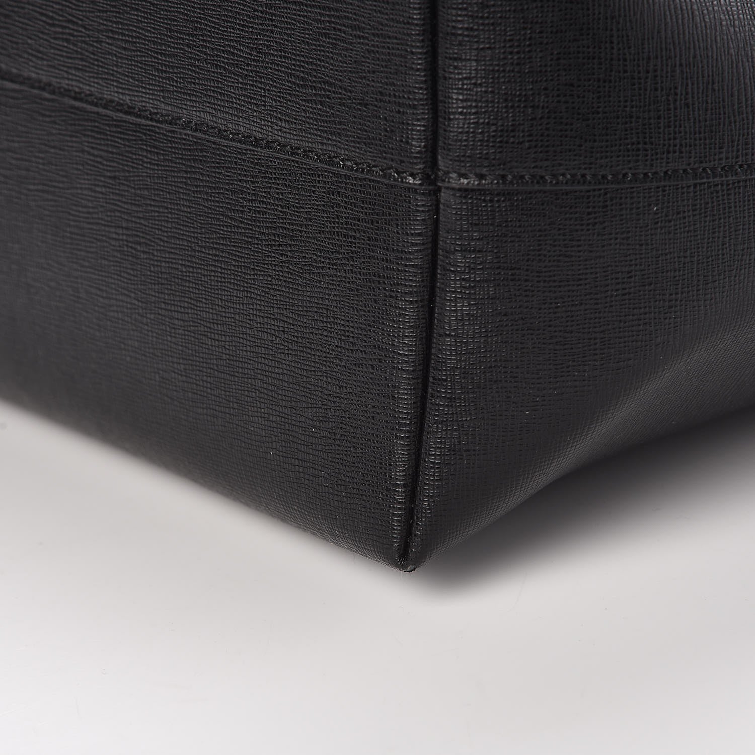 Fendi Vitello Elite Cuoio Monster Buggies Medium Roll Tote Black Multicolor Blue Cobalto 11 of 11