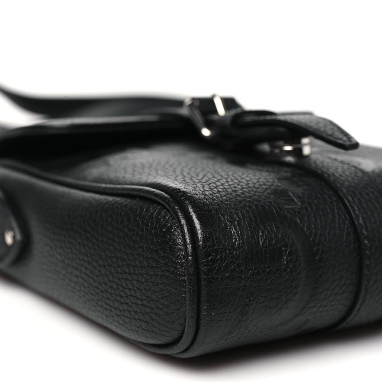 Piuma Calfskin Jumbo GG Embossed Small Messenger Bag Black