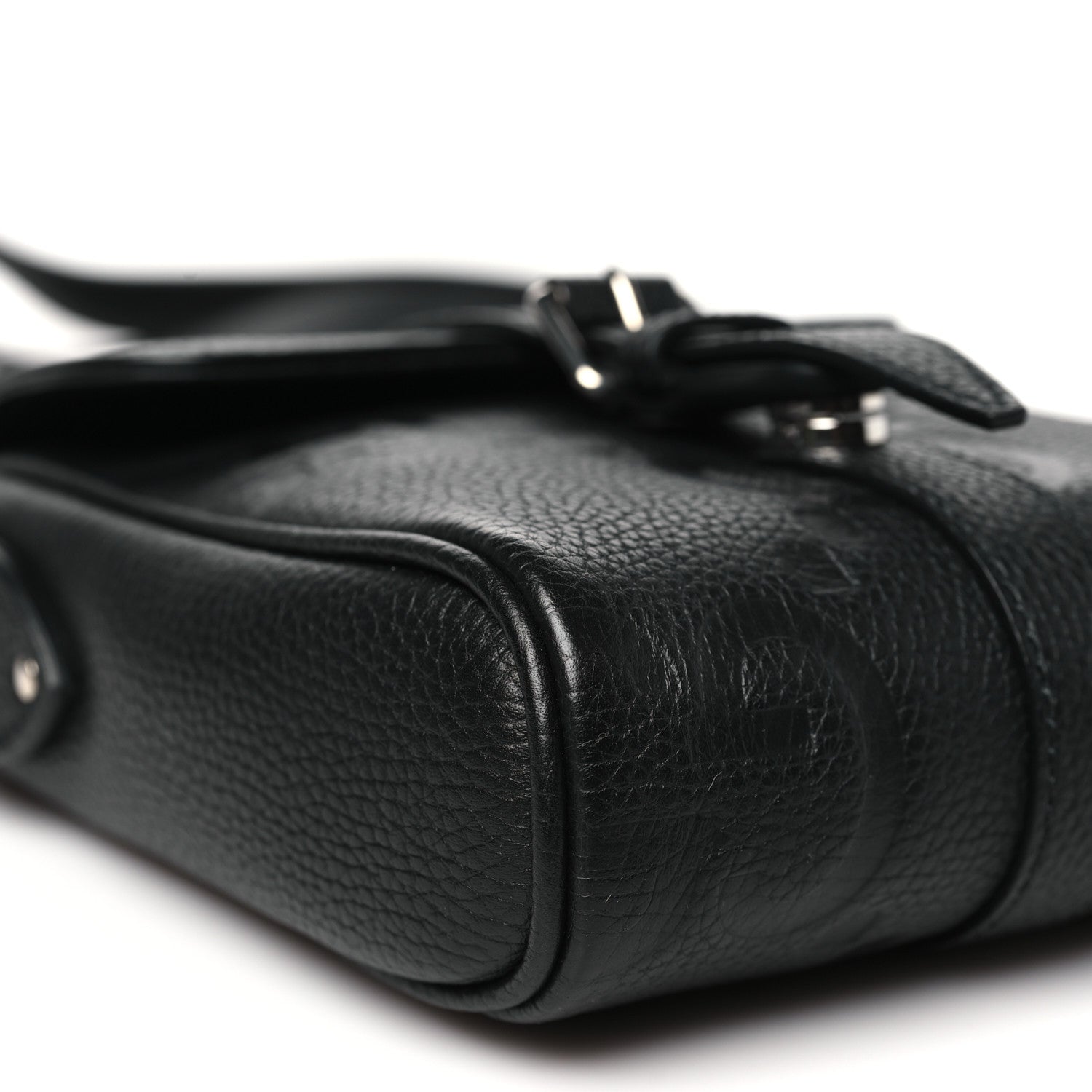 Gucci Piuma Calfskin Jumbo GG Embossed Small Messenger Bag Black 9 of 10