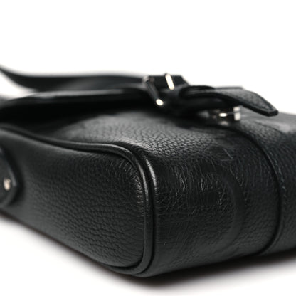 Gucci Piuma Calfskin Jumbo GG Embossed Small Messenger Bag Black 9 of 10