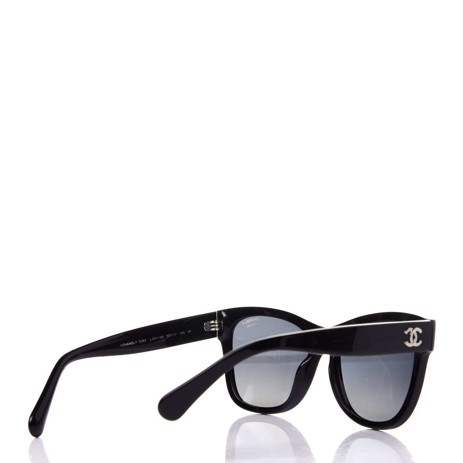 Chanel Acetate Square CC Sunglasses 5380 Black 4 of 10