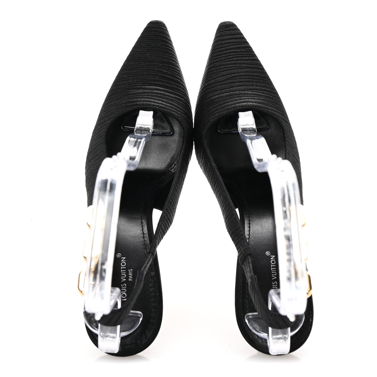 Satin Sparkle Slingback Pumps 39 Black