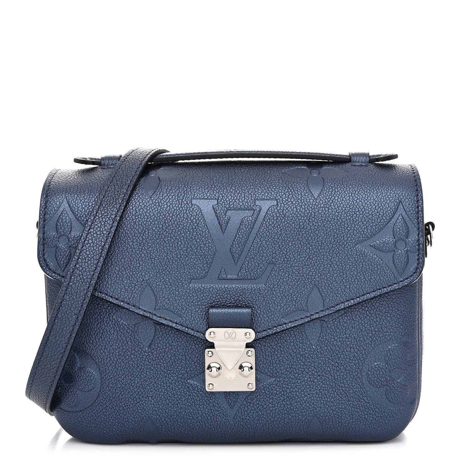 Louis Vuitton Metallic Empreinte Monogram Giant Pochette Metis Navy Nacre 1 of 9
