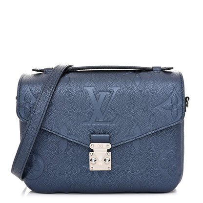 Louis Vuitton Metallic Empreinte Monogram Giant Pochette Metis Navy Nacre 1 of 9