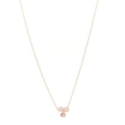 Tiffany 18K Rose Gold Diamond Paper Flowers Pendant Necklace 1 of 6