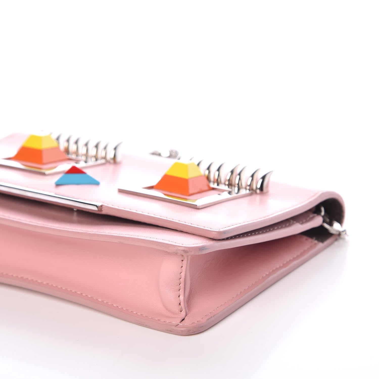 Fendi Vitello Century Hypnoteyes Tube Wallet On Chain Bubblegum 10 of 11