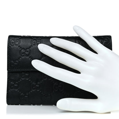 Gucci Guccissima Continental Flap Wallet Black 2 of 11