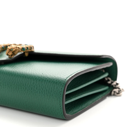 Gucci Calfskin Mini Dionysus Chain Wallet Emerald 10 of 11