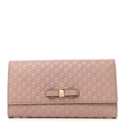 Gucci Microguccissima Bow Continental Wallet Soft Pink 1 of 7