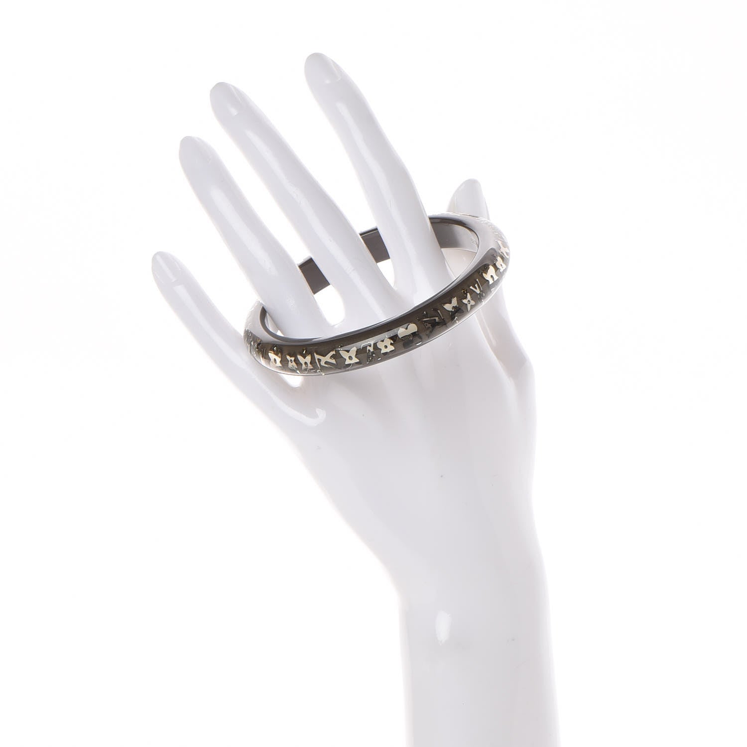 Louis Vuitton Resin Swarovski Medium Inclusion Bracelet PM Grey 2 of 5
