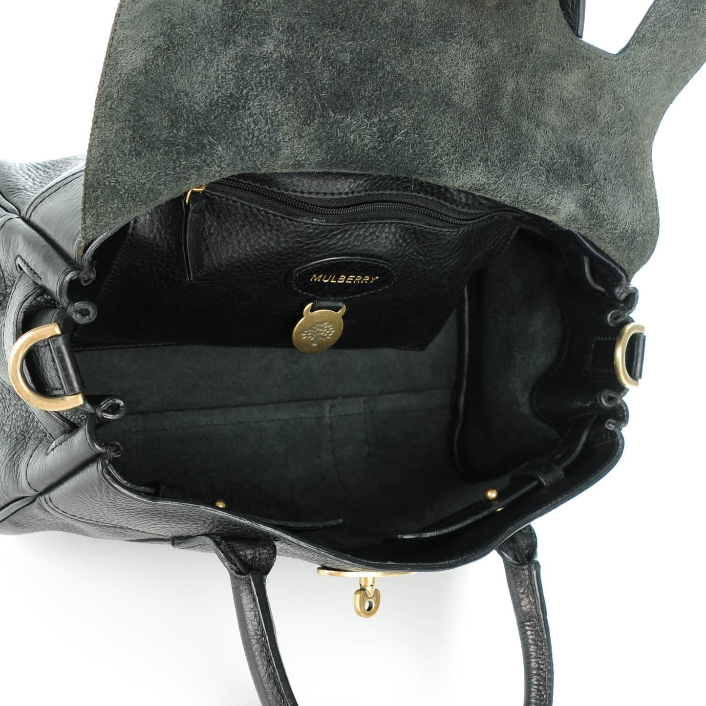 Shiny Grain Small Bayswater Black