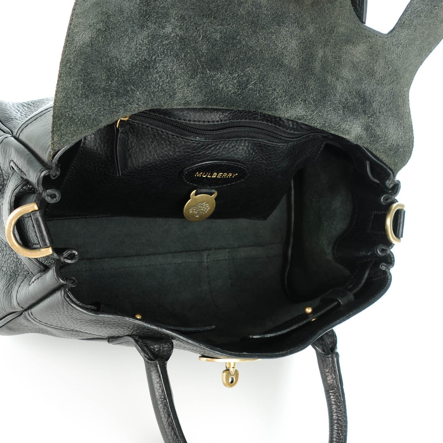 Mulberry Shiny Grain Small Bayswater Black 5 of 7