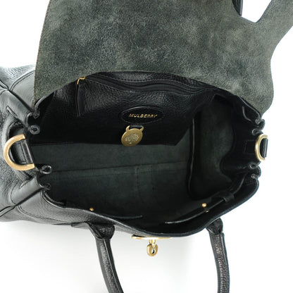 Mulberry Shiny Grain Small Bayswater Black 5 of 7