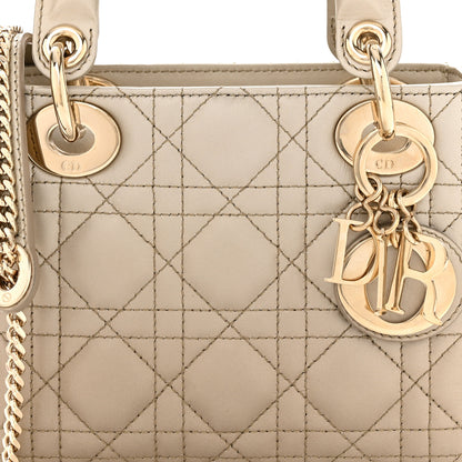 Christian Dior Metallic Lambskin Cannage Mini Lady Dior Gold 8 of 14