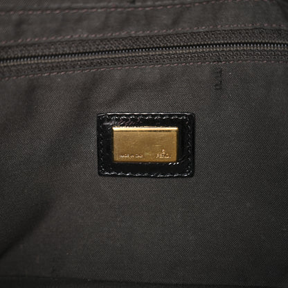 Fendi Vitello Naplak Medium Convertible Baguette Black 6 of 9
