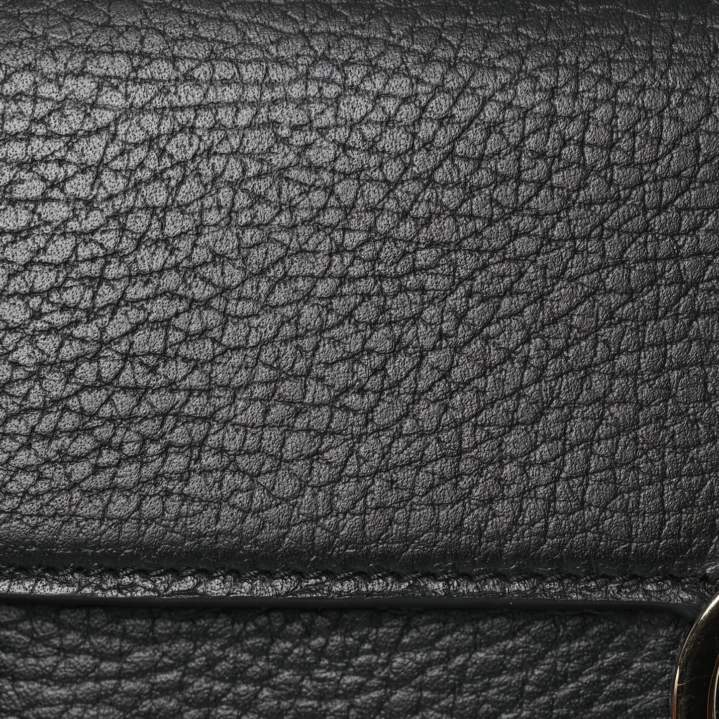 Dollar Calfskin Interlocking G Chain Wallet Black
