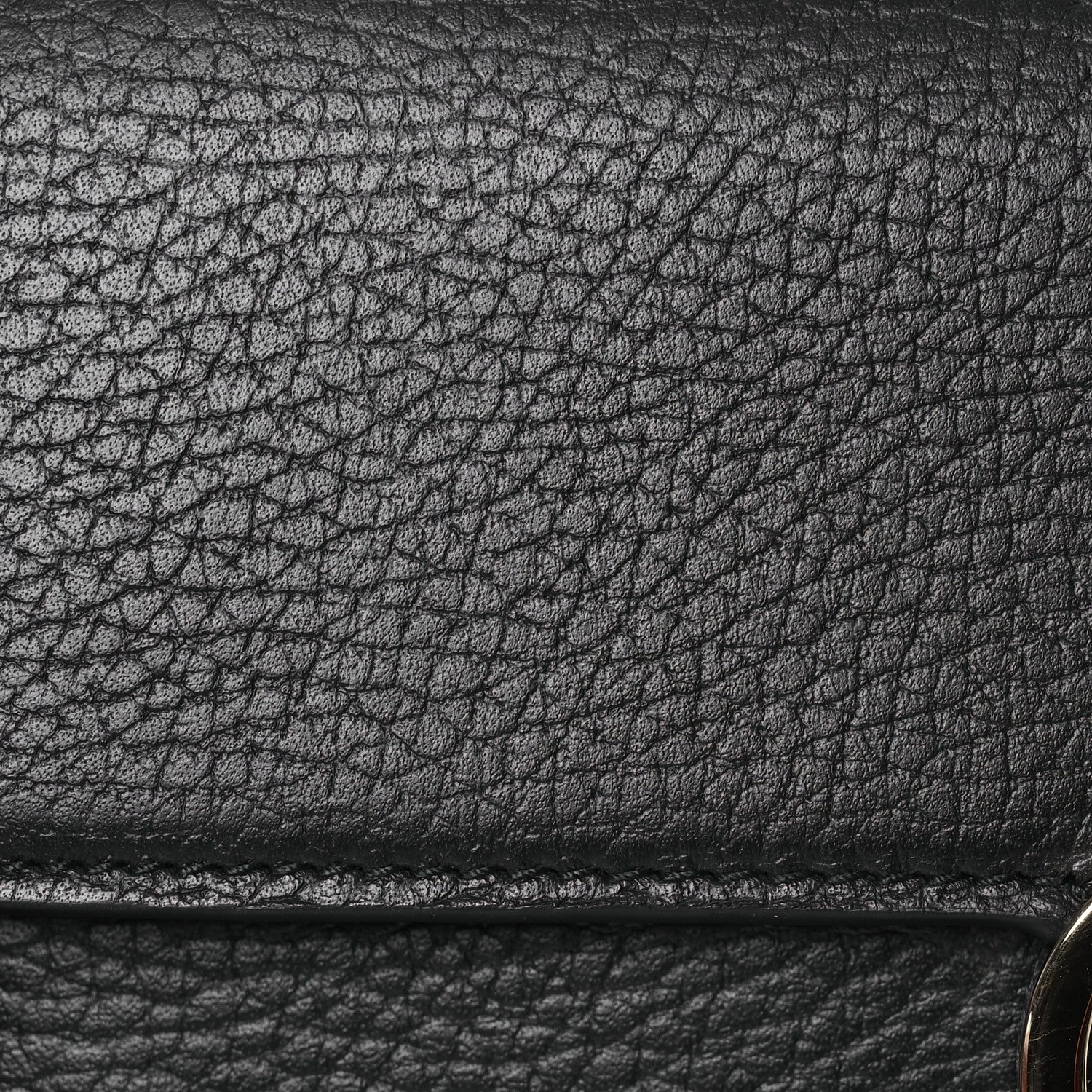 Gucci Dollar Calfskin Interlocking G Chain Wallet Black 9 of 13