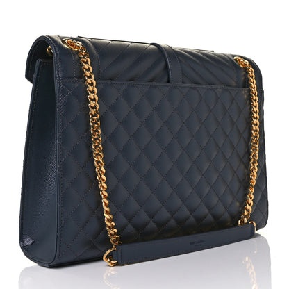 Saint Laurent Grain De Poudre Textured Mixed Matelasse Large Triquilt Monogram Satchel 2 of 7