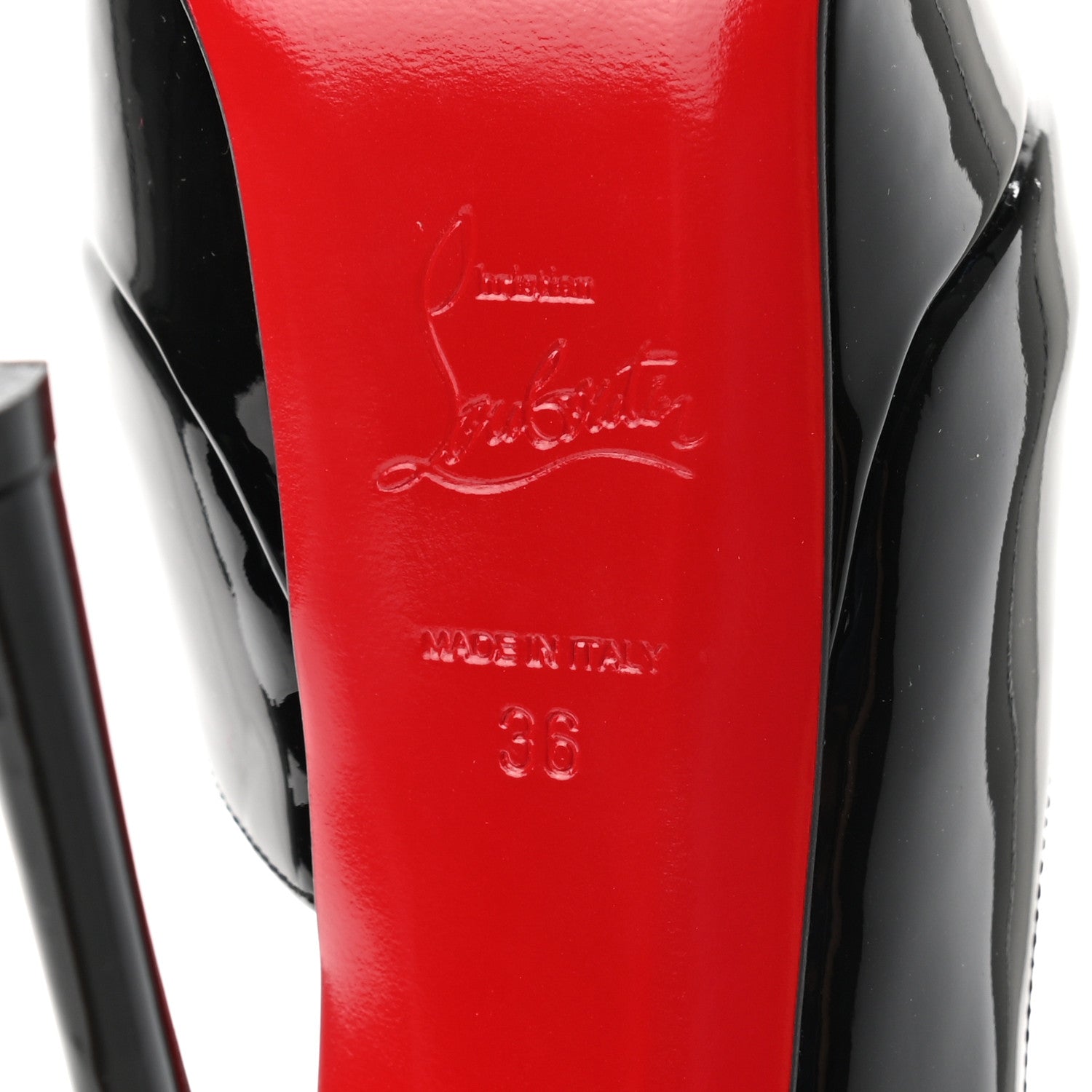 Christian Louboutin Patent After Sun Round Chick Alta Platform Peep Toe 120 Pumps 36 Black 6 of 8