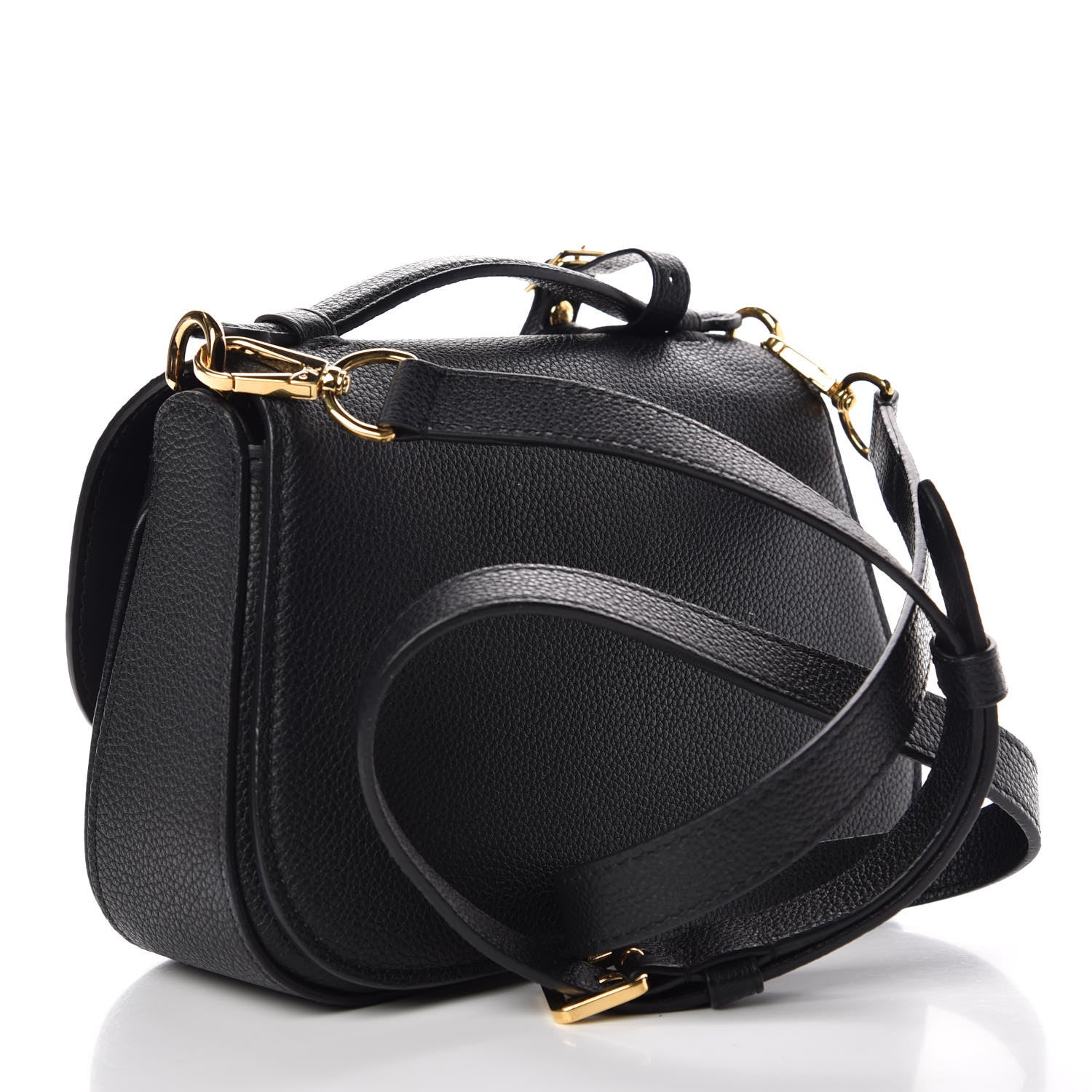 Louis Vuitton Grained Calfskin Vivienne NM Black 3 of 12