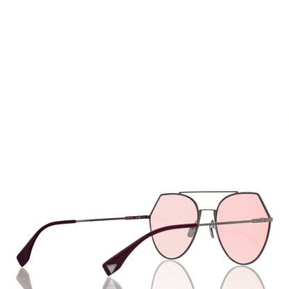 Fendi Metal Geometric Sunglasses FF 0194/S Pink 3 of 7