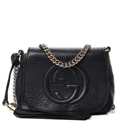 Gucci Pebbled Calfskin Small Soho Flap Crossbody Black 1 of 12