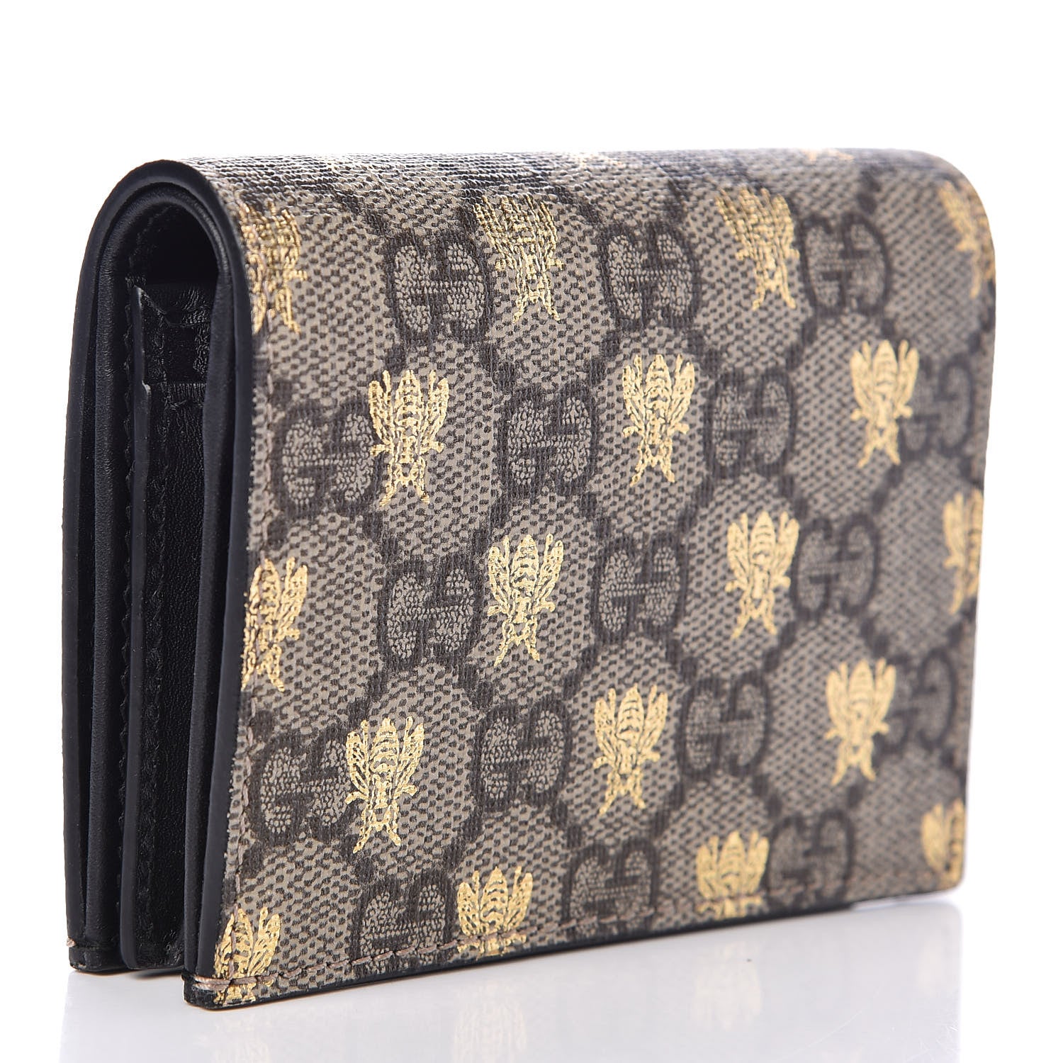 Gucci GG Supreme Monogram Bee Print Card Case 3 of 8