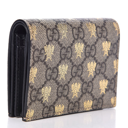 Gucci GG Supreme Monogram Bee Print Card Case 3 of 8
