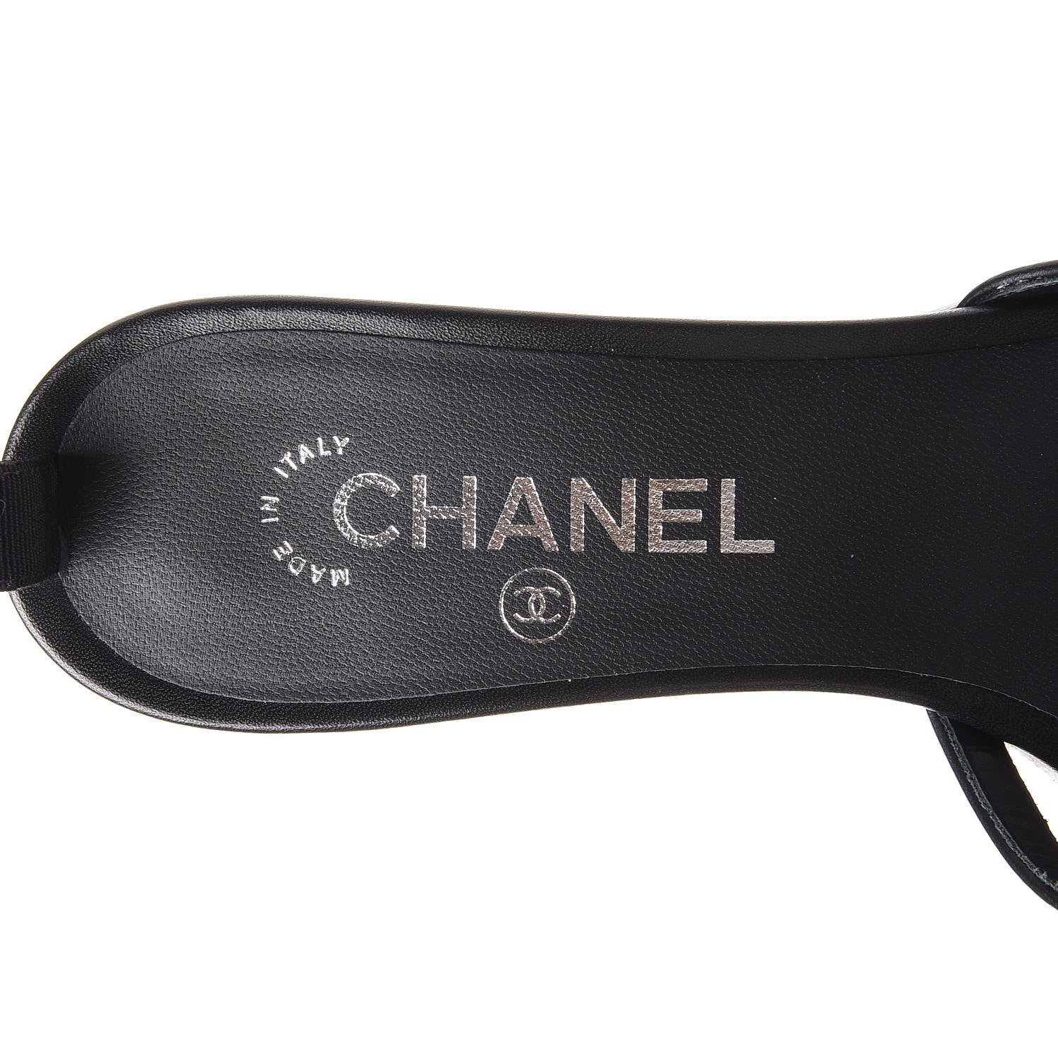 Chanel PVC Lambskin Logo Mules 39 Black 6 of 9