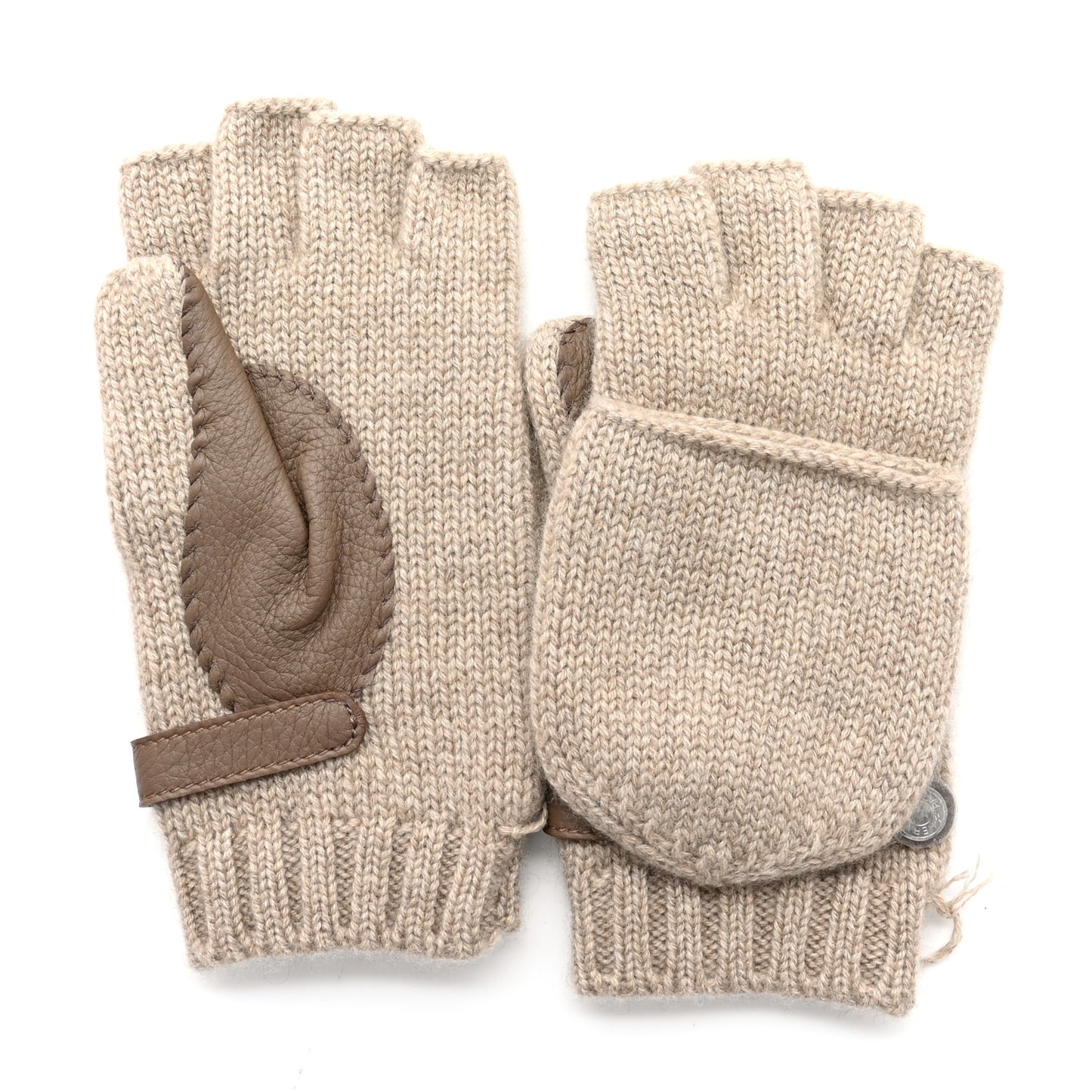 Cashmere Deerskin Baltimore Gloves S Gris Clair Etoupe