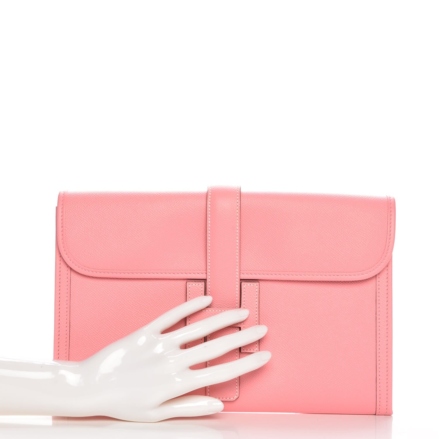 Hermes Epsom Jige PM Clutch Rose Confetti 2 of 8