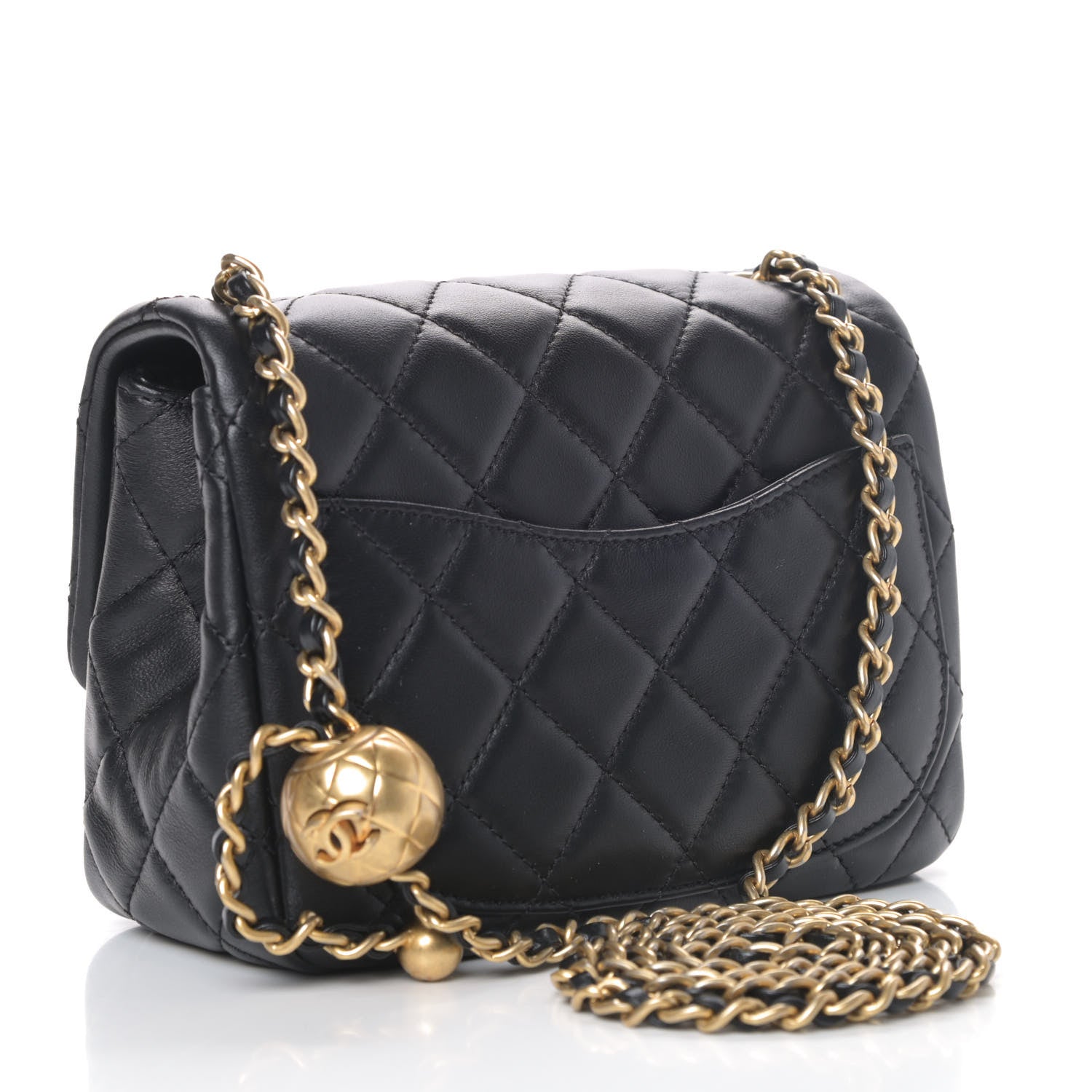 Chanel Lambskin Quilted Mini Pearl Crush Flap Black 2 of 4