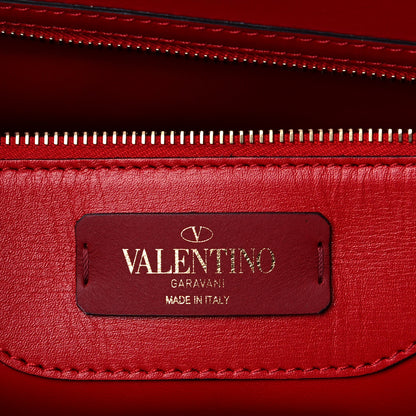 Valentino Garavani X UNDERCOVER Calfskin Print Rockstud Shoulder Tote Poudre 6 of 15