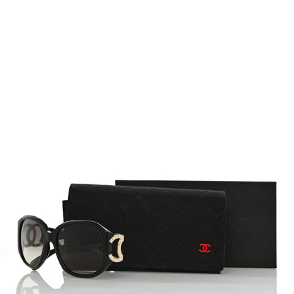 Chanel Acetate Pearl CC Square Sunglasses 71501-A Black 8 of 8