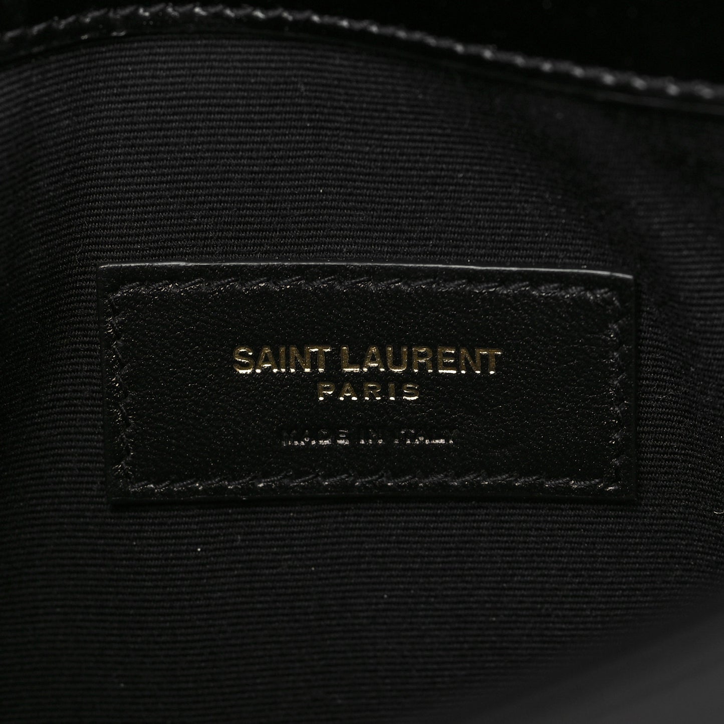Smooth Shiny Calfskin Monogram Uptown Pouch Black