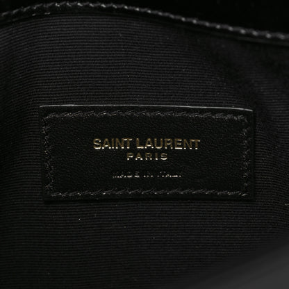 Saint Laurent Smooth Shiny Calfskin Monogram Uptown Pouch Black 7 of 8