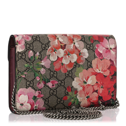 Gucci GG Supreme Monogram Blooms Mini Dionysus Chain Wallet Beige Multicolor Dry Rose 3 of 13
