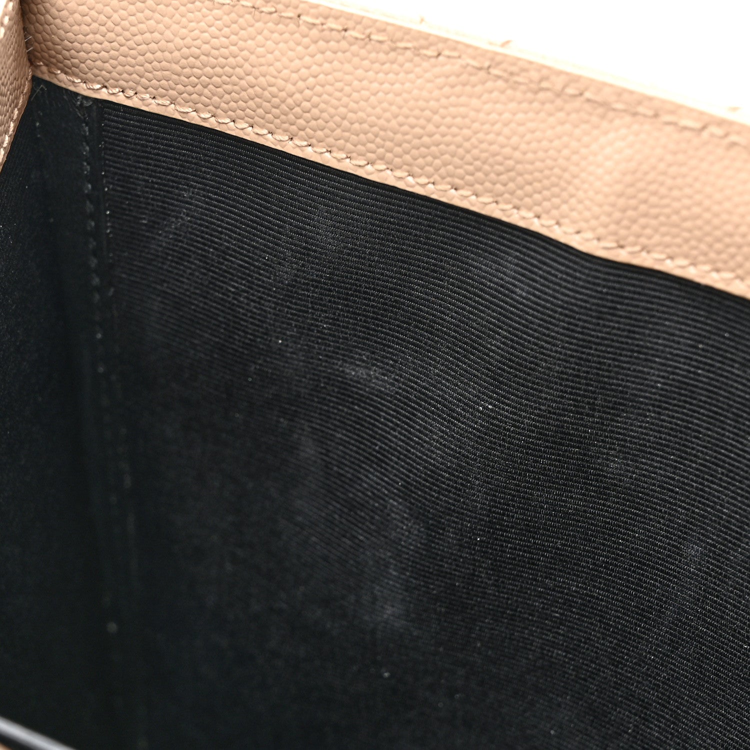 Saint Laurent Grain De Poudre Textured Mixed Matelasse Medium Triquilt Monogram Satchel Dark Beige 13 of 14