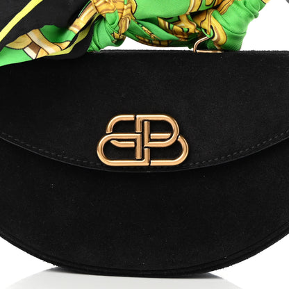 Balenciaga Suede Opera Clutch Bag Black 9 of 16