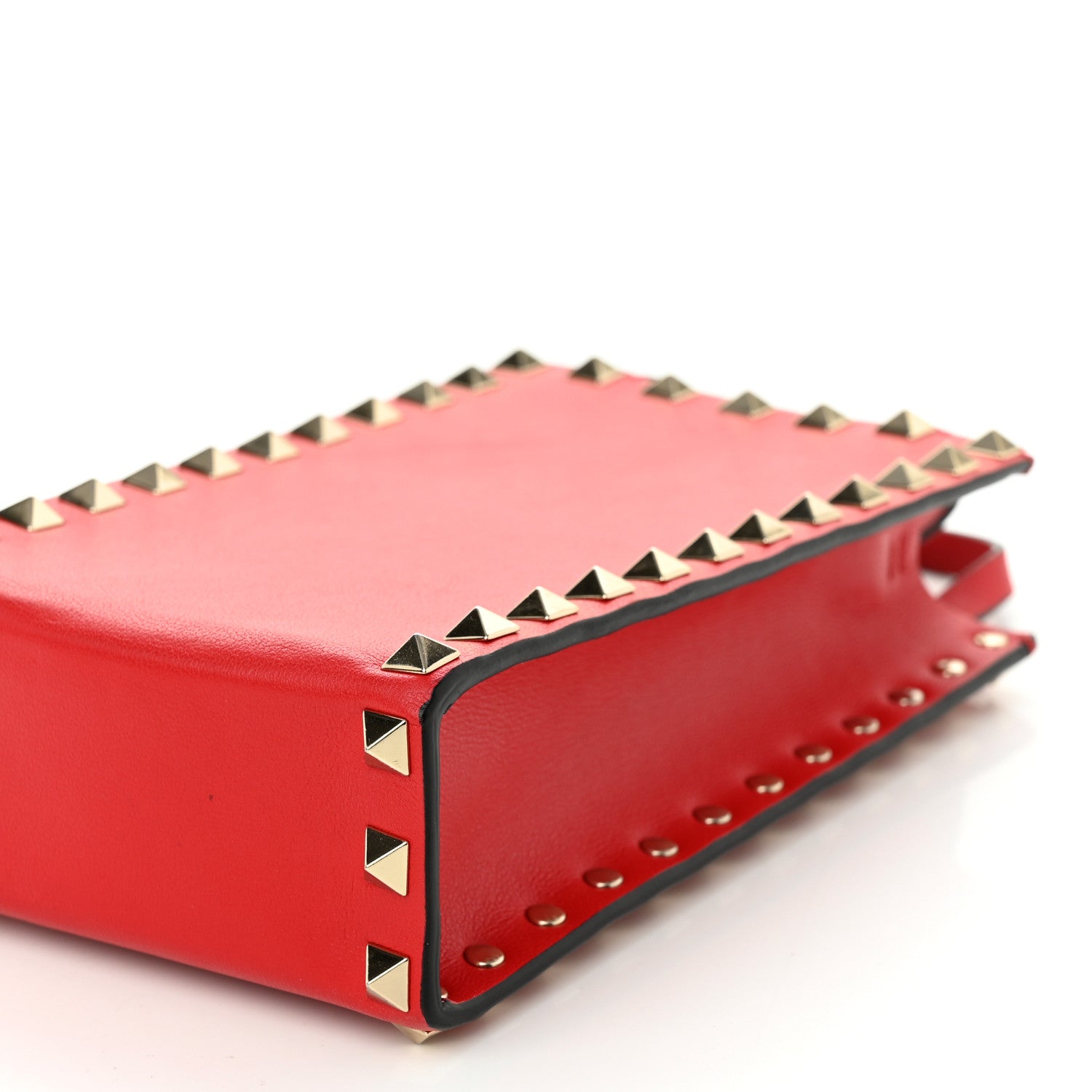 Valentino Garavani Calfskin Rockstud Phone Holder Red 9 of 10